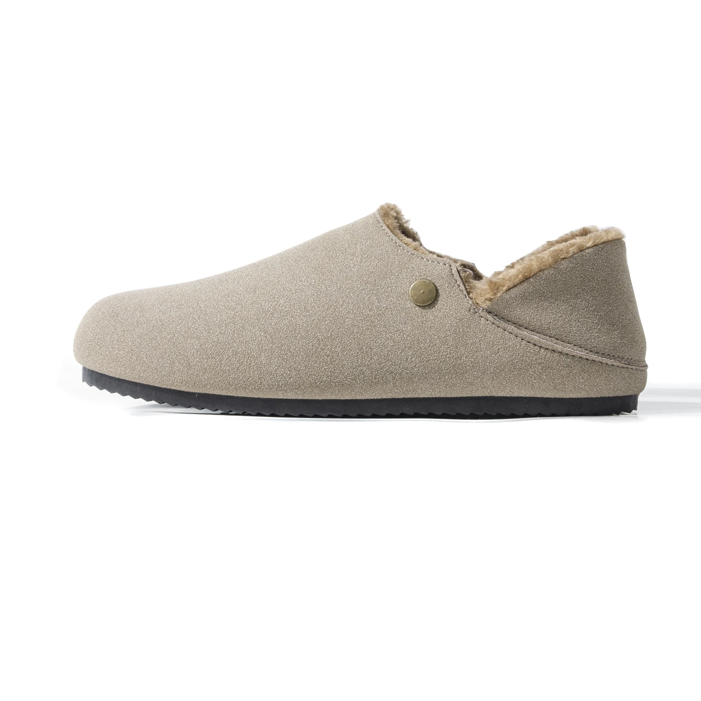 

Men's Birkfoot Shoes 2025 Winter New Fleece Lined Warm Slip-On Korean Style Genuine Leather Versatile Low Top Flat Bottom Shoes