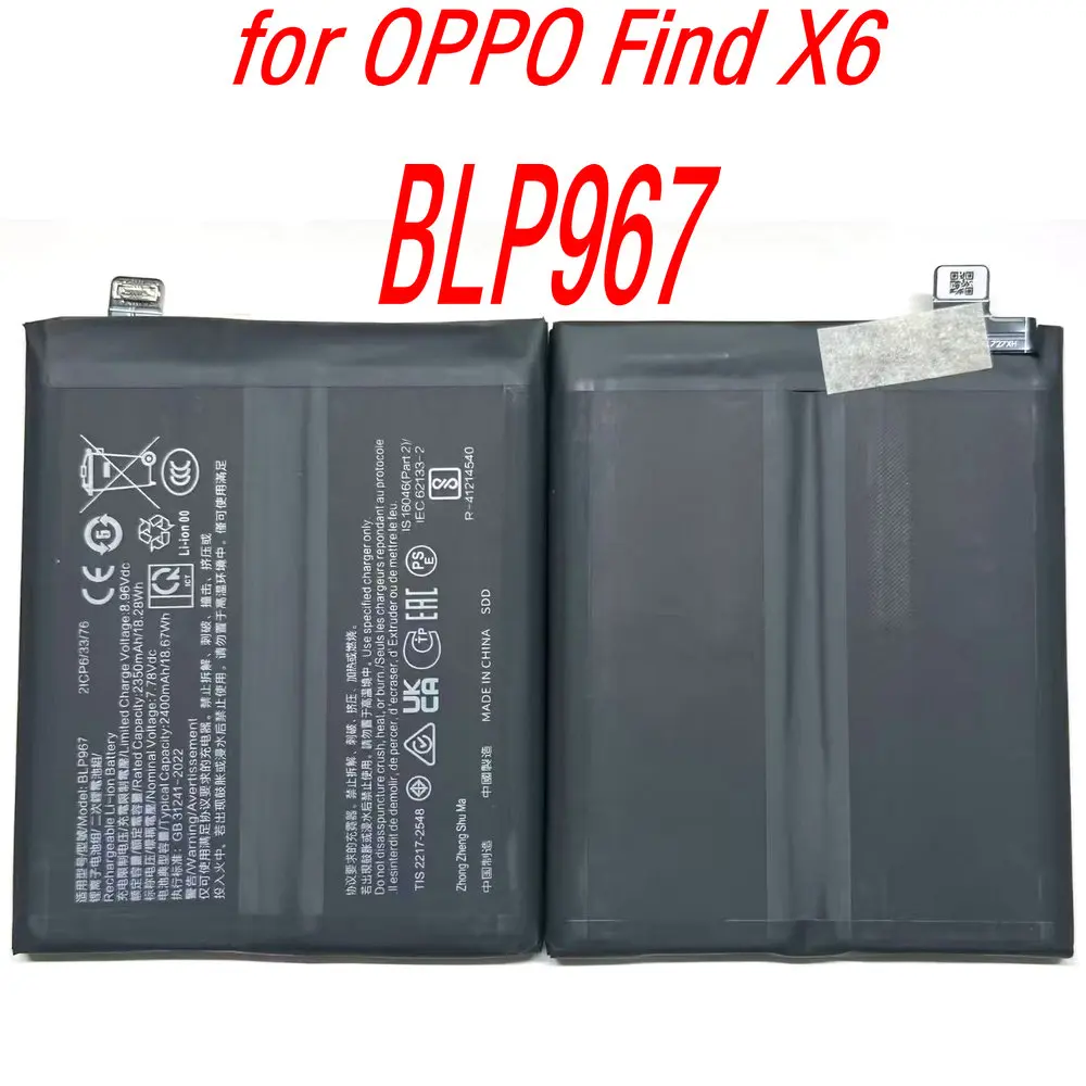 

New BLP967 High Capacity Replacement Battery for Oppo Find X6 Mobile Phone