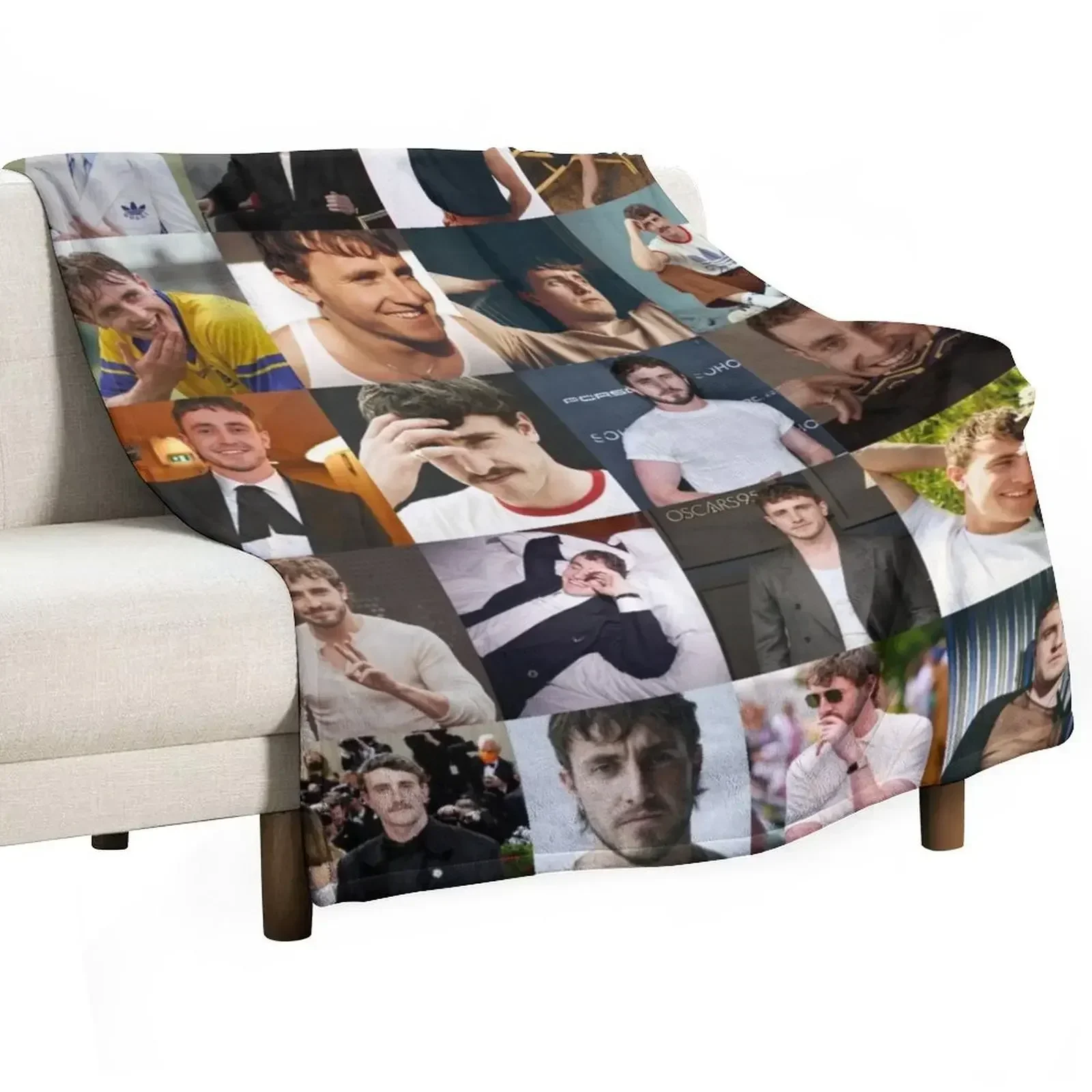 

Paul Mescal Throw Blanket Decorative Sofa Loose Decoratives Hairy Blankets