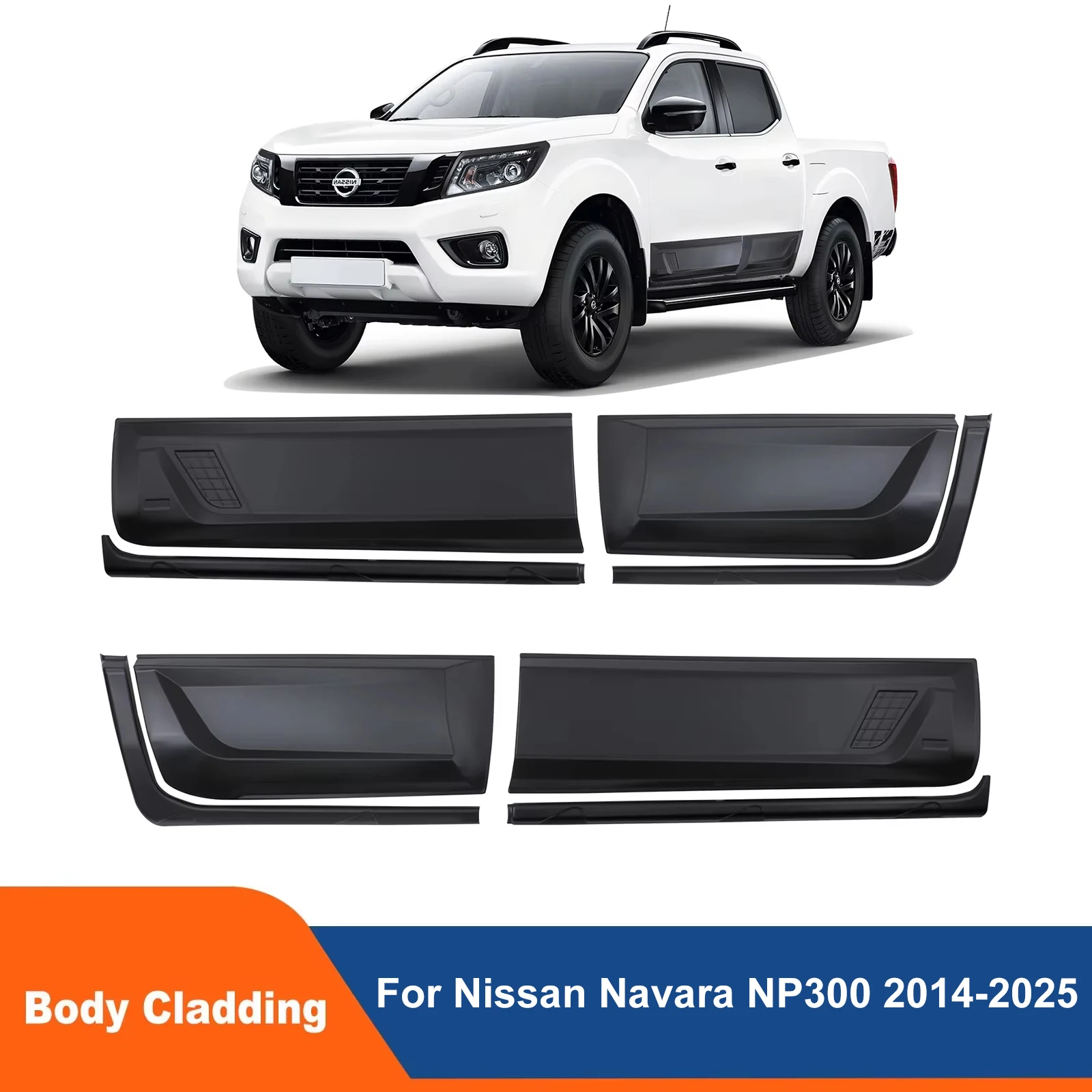 

Body Cladding Car Door Side Moulding For Nissan Navara NP300 Frontier D23 2014-2020/ 2021-2025 Protector Trim Guard Double Cabin
