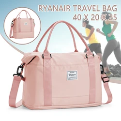 Ryanair Travel Bag 40x20x25 Cabin Bag, Handbag Sports Bag, Portable Weekender Bag for Men Women Expandable Fitness Hospital Bag