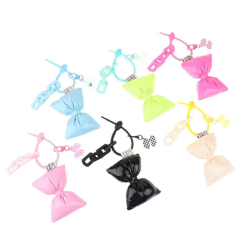 Fashion Bow Tie Keychains Airbag Bow Key chains Jewelry Accessories Versatile Decoration Minimalist Bag Pendant Girl Boy Gift