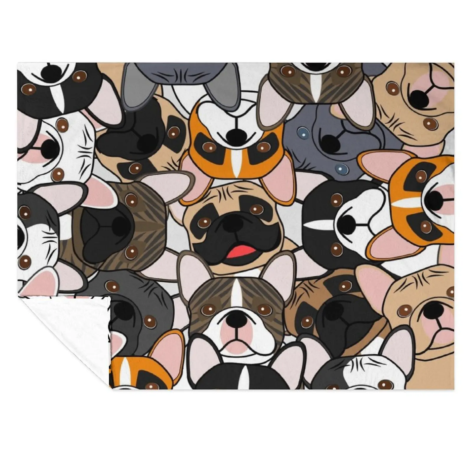 

Frenchie Squad Throw Blanket Retros For Sofa Thin Luxury Throw Blankets