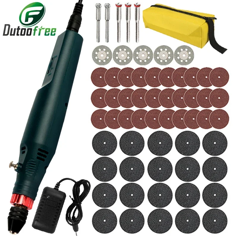 12V 24W Mini Electric Drill Power Tools Drill Grinder Grinding Accessories Set Hand-held Drilling Machine 2000-18000rpm