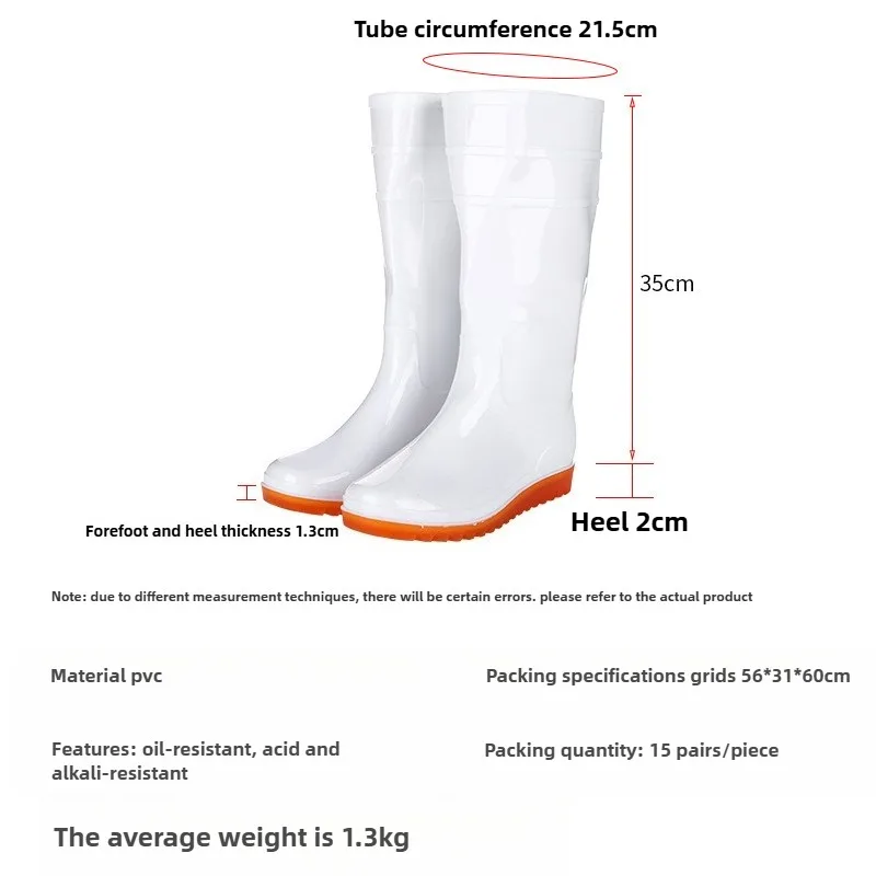 أحذية أمان للرجال أحذية المطر الصحية البيضاء عالية الجودة بنعال مطاطية متينة Zapatos De Seguridad De Hombre #2