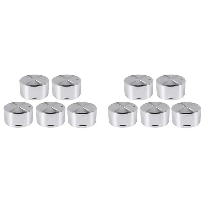 AT29-10 Pcs Metal Gas Stove Knobs 8Mm Cooker Control Range Oven Knob Burner Knob Gas Hob Switch Replacement Accessories
