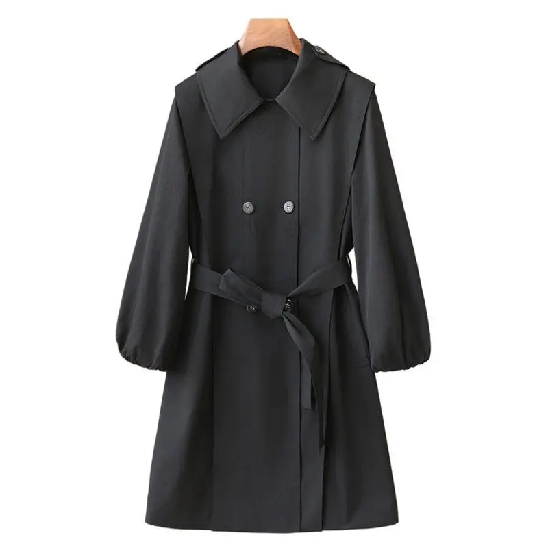 

New British Trench Coat for Spring and Autumn 2025 Mid To Long Style with Loose Straps Casual Coat for Women