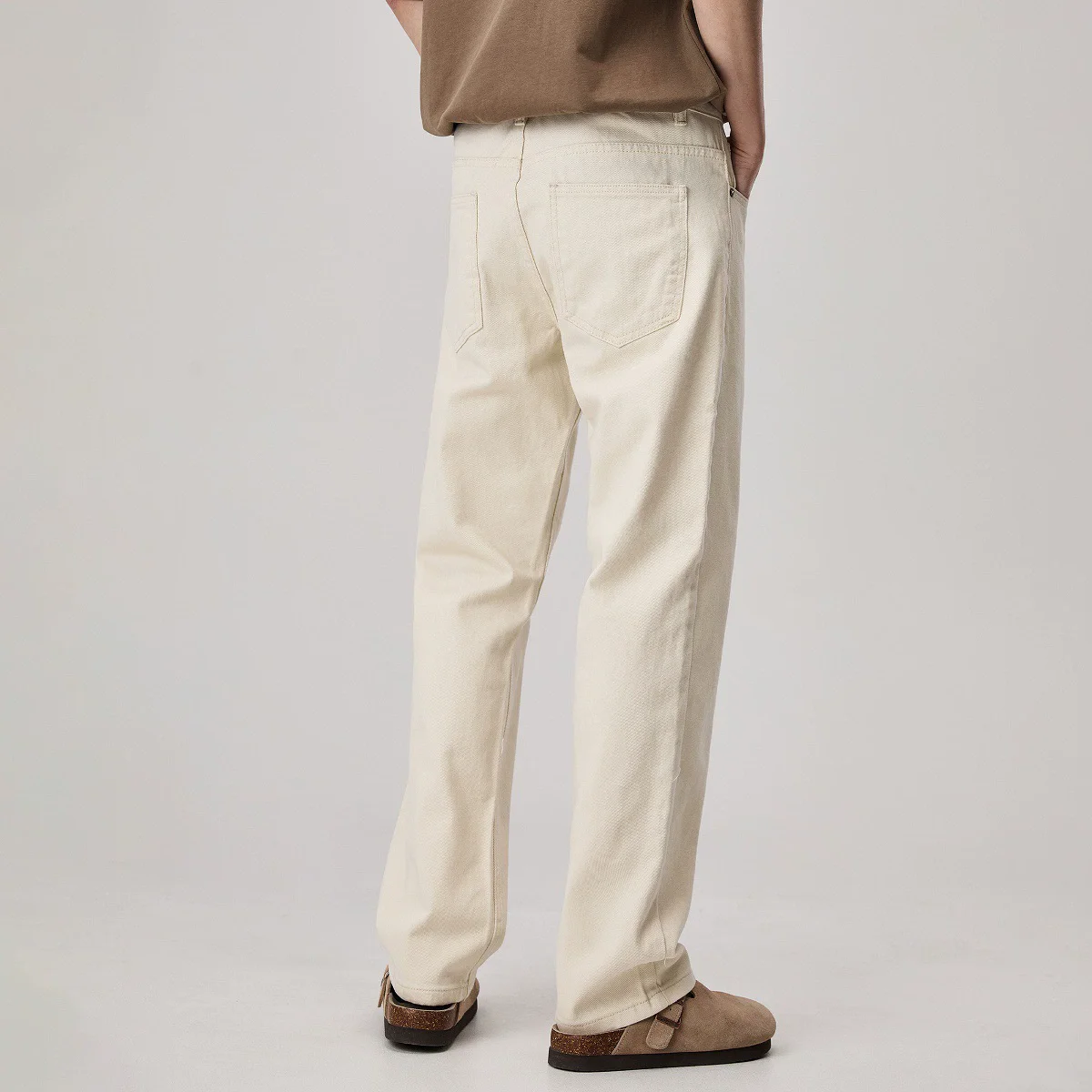 Men's 98% Cotton Straight Leg Jeans Spring Summer Casual Pants High Waist Zipper Fly Classic Pockets Comfortable Fit