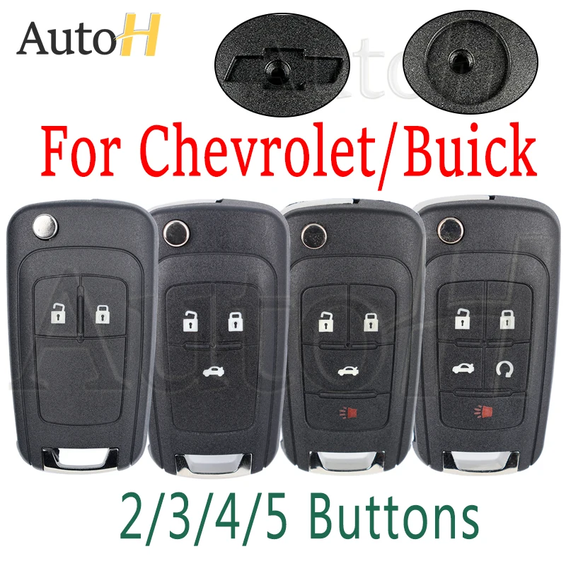 Car Remote Key Shell for Buick Chevrolet Camaro Impala Aveo Malibu Sail Orlando Cruze Epica Lova Trax Spark 2/3/4/5 Buttons Case