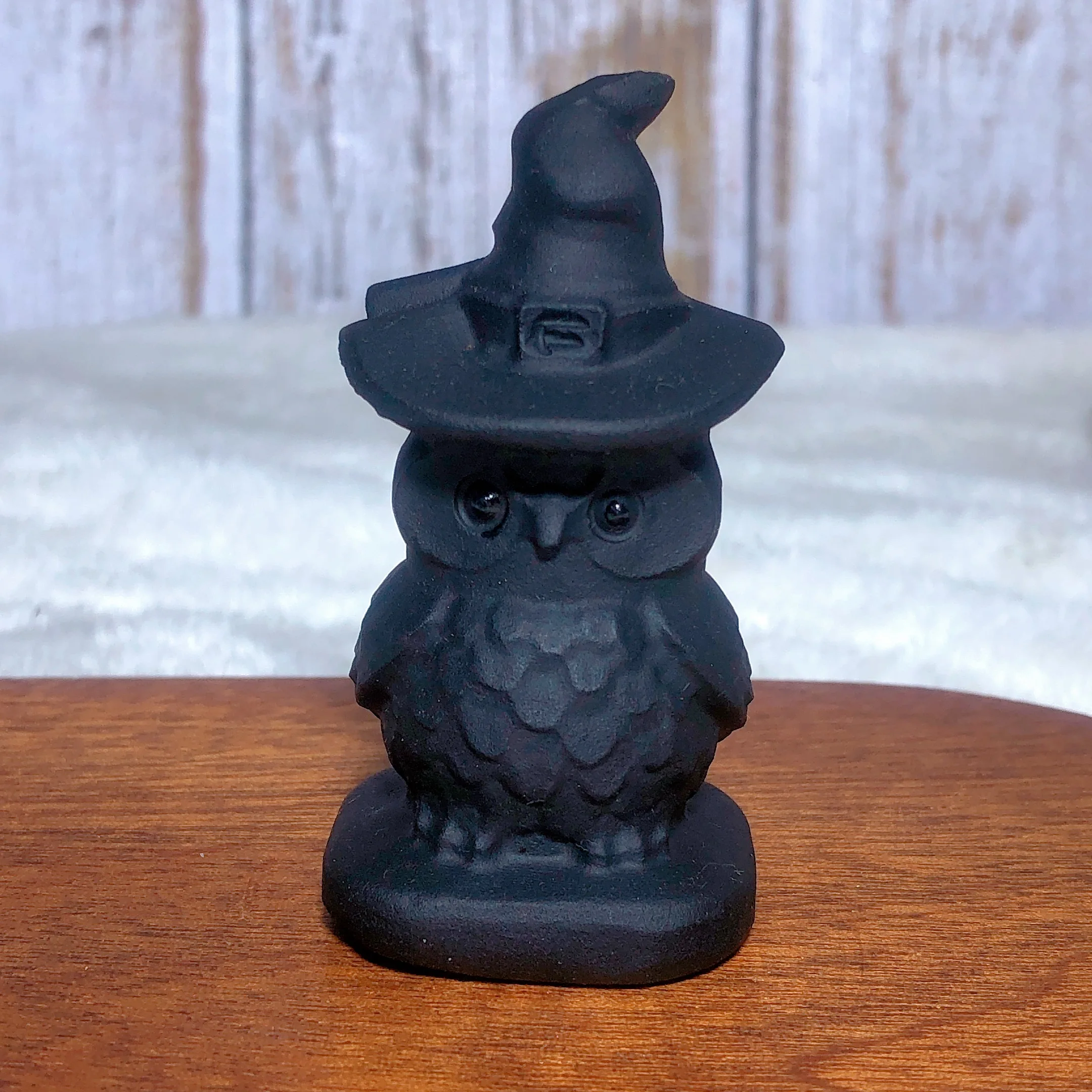 

Natural Crystal Black Obsidian Owl Unpolished Grave Carving Gemstones Reiki Witchcraft Halloween Decorations Holiday Gift