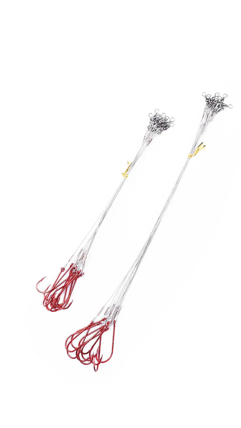 NGB 16/23cm Anti-Biss-Stahlseil-Vorfächerleinen für Angeln 5-20KG mit Köderhalterhaken und Wirbel, Angelschnur für Hecht und Barsch – Detail 9
