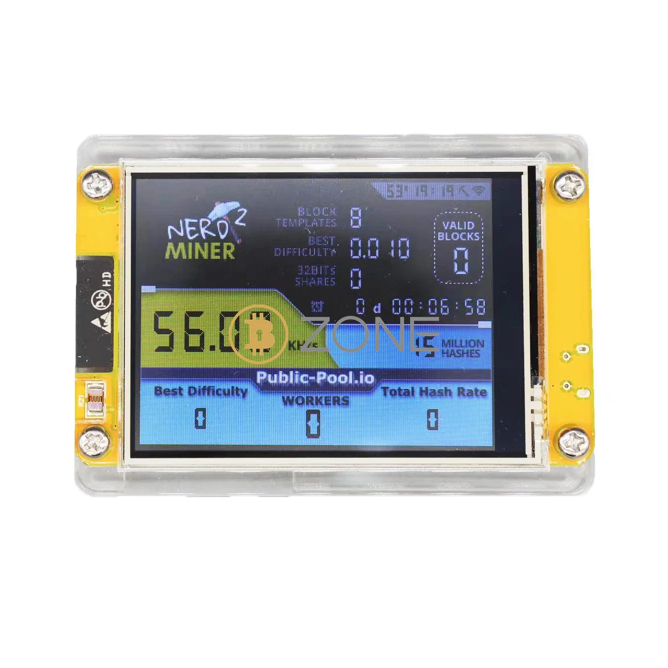 NerdMiner V2 56KH/S 2.8 inch Super LCD Display Nerdminer Bitcoin Crypto Solo Lottery Desk Miner Cryptocurrency Miner