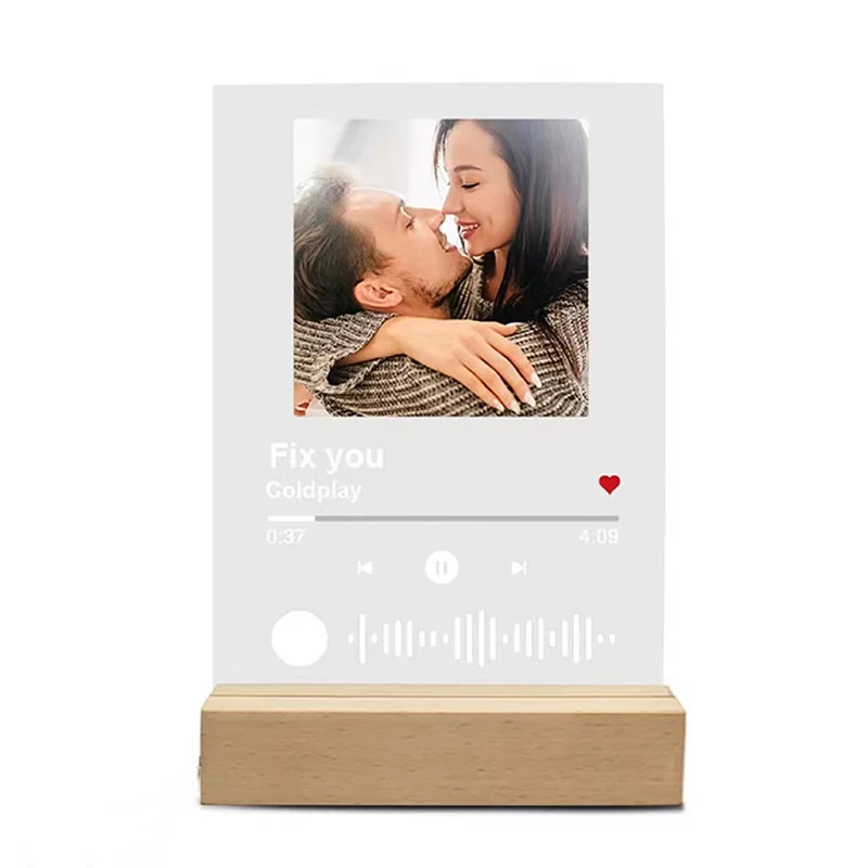 5mm 5.9 Inch Wooden Lamp Base AAA Battery Powered Warm White Light Wood Acrylic Led Display Stand DIY Lighting Accessories