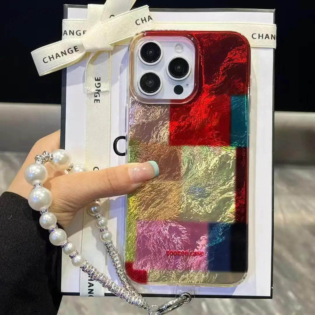 

Роскошный кожаный чехол для телефона с тисненым узором для iPhone 15 14 13 12 Pro Max Модный популярный однотонный чехол с золотыми буквами