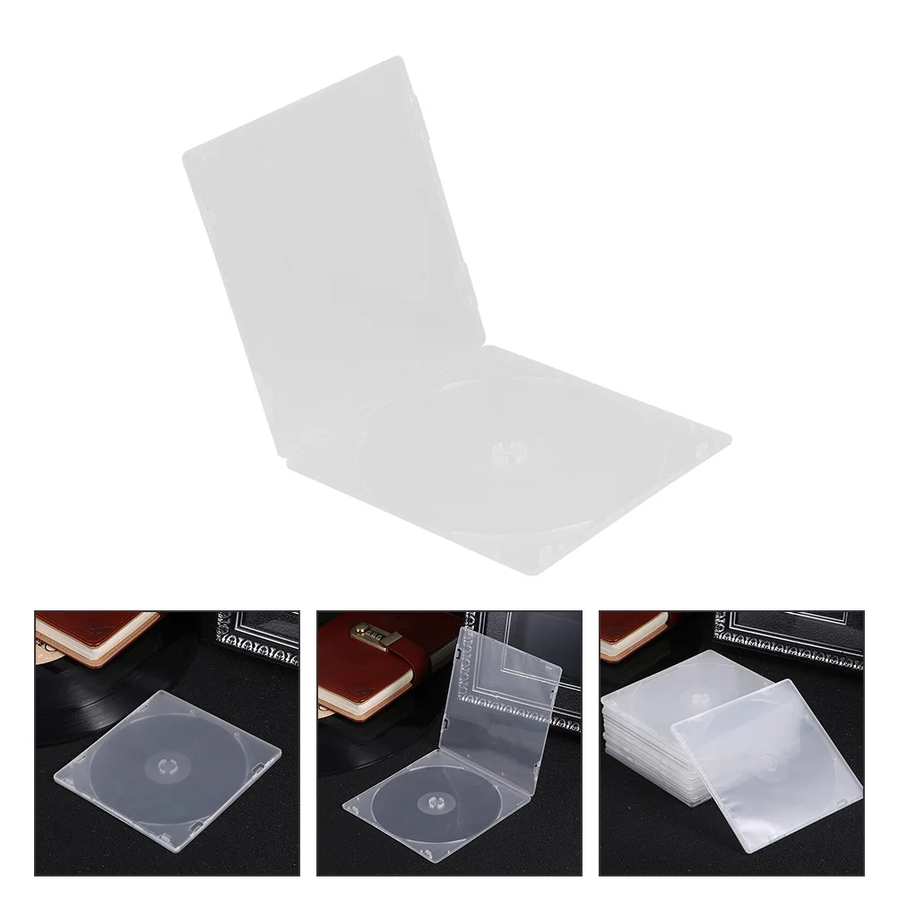

20pcs Ultra Thin Cd Dvd Storage Case Organizer Box Transparent Clear Holder For Home Cinema Scratch Resistant Plastic