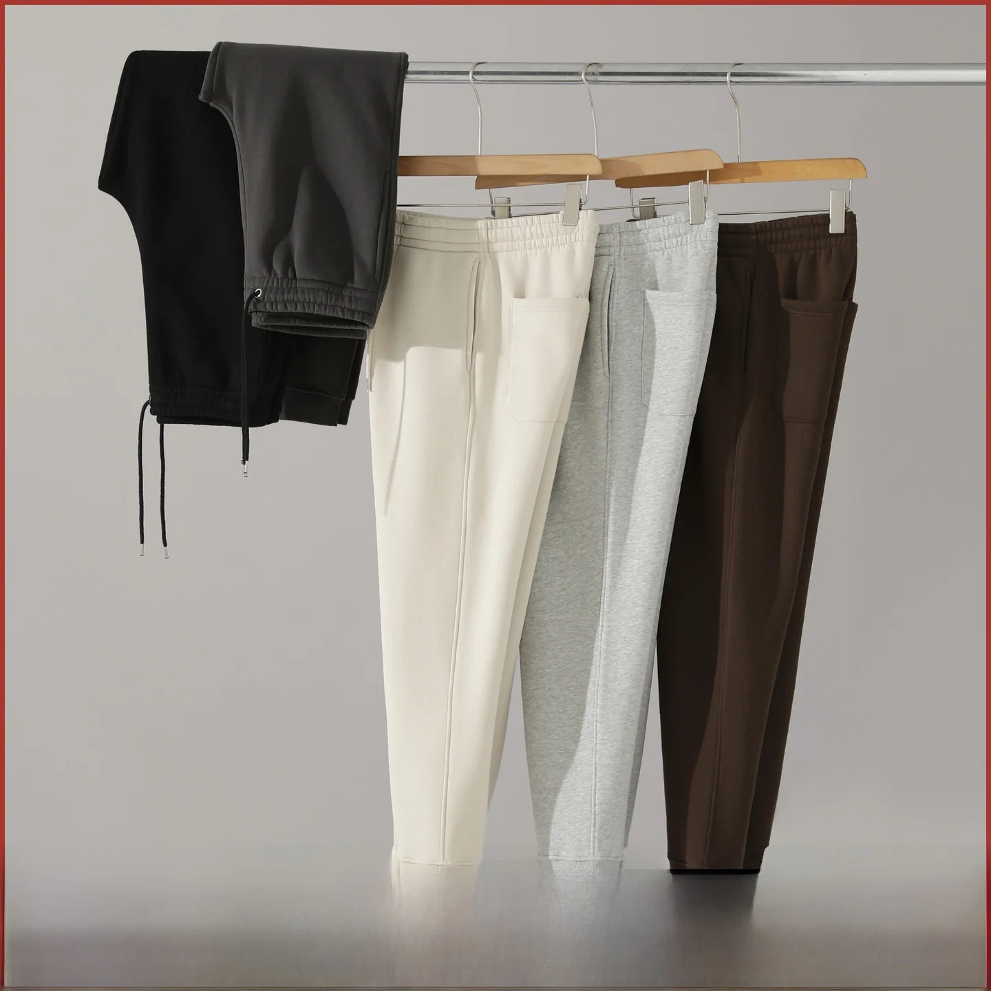 

Faionable Straight Leg Men's Casual Pants Loose Fit Elastic Waist Youthful Sle Cotton Polyester Blend Autumn Wear