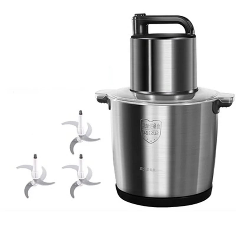 

Stainless Steel 10L Electric Chopper Meat Grinders 1500W Food Processor Blender Kitchen Vegetable Chopper Meat Slicer Machines