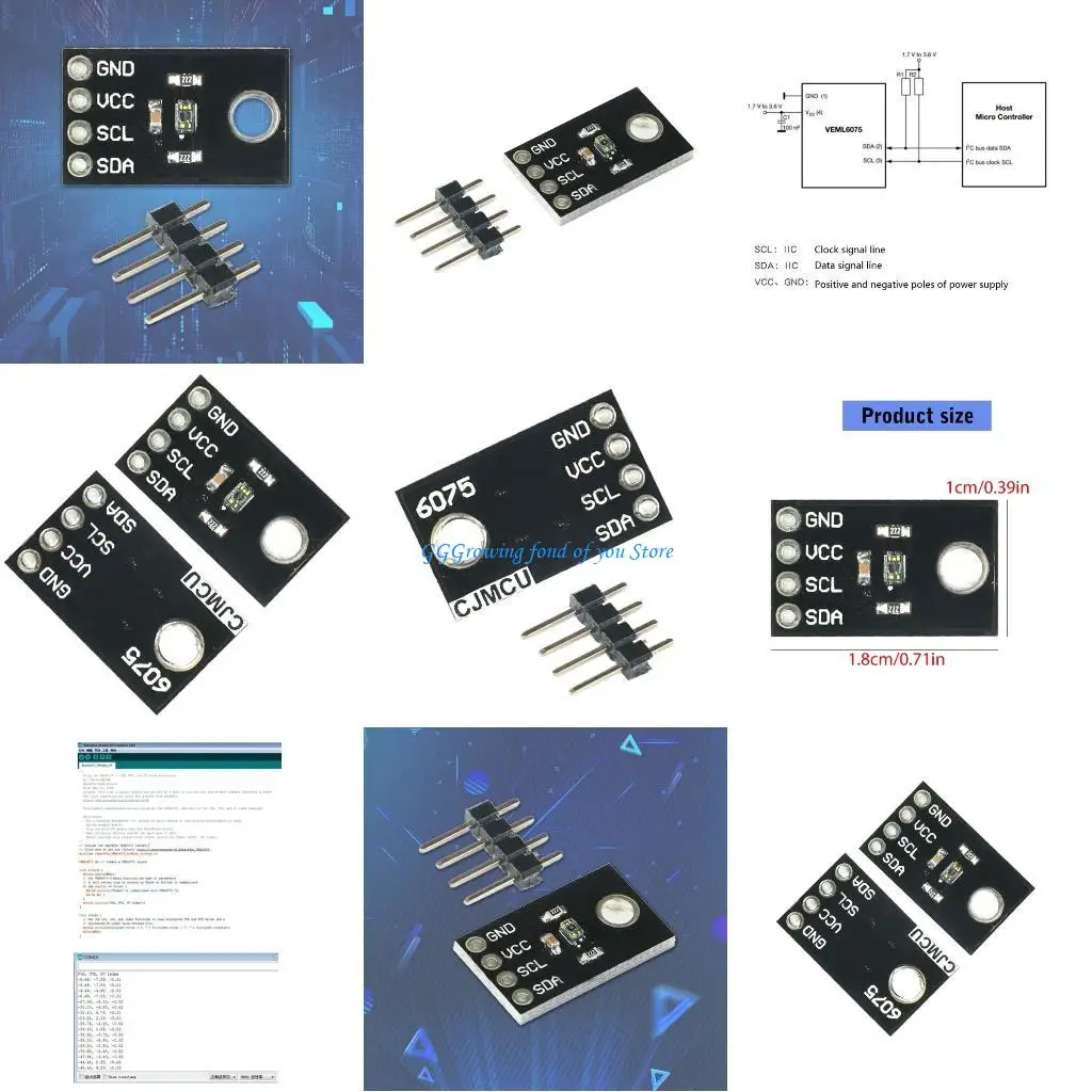 

H9EB Advanced 6075 Illuminance Light Intensity Sensors Detection Module for DIY Computings Enthusiasts