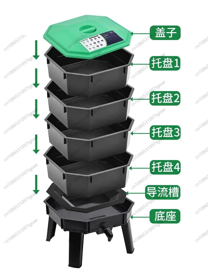 

large capacityCompost box earthworm breeding box food waste fertilizer fermentation earthworm box manure organic soil courtyard