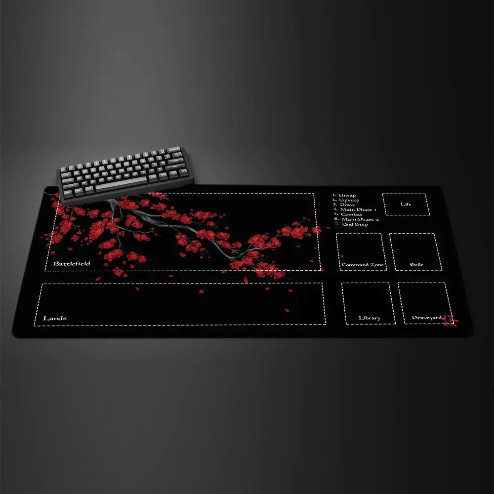 Japan Sakura Art Mouse Pad for MTG DTCG CCG RPG Trading Card Inked Game Playmats Smooth Rubber Surface Battle Game table mat