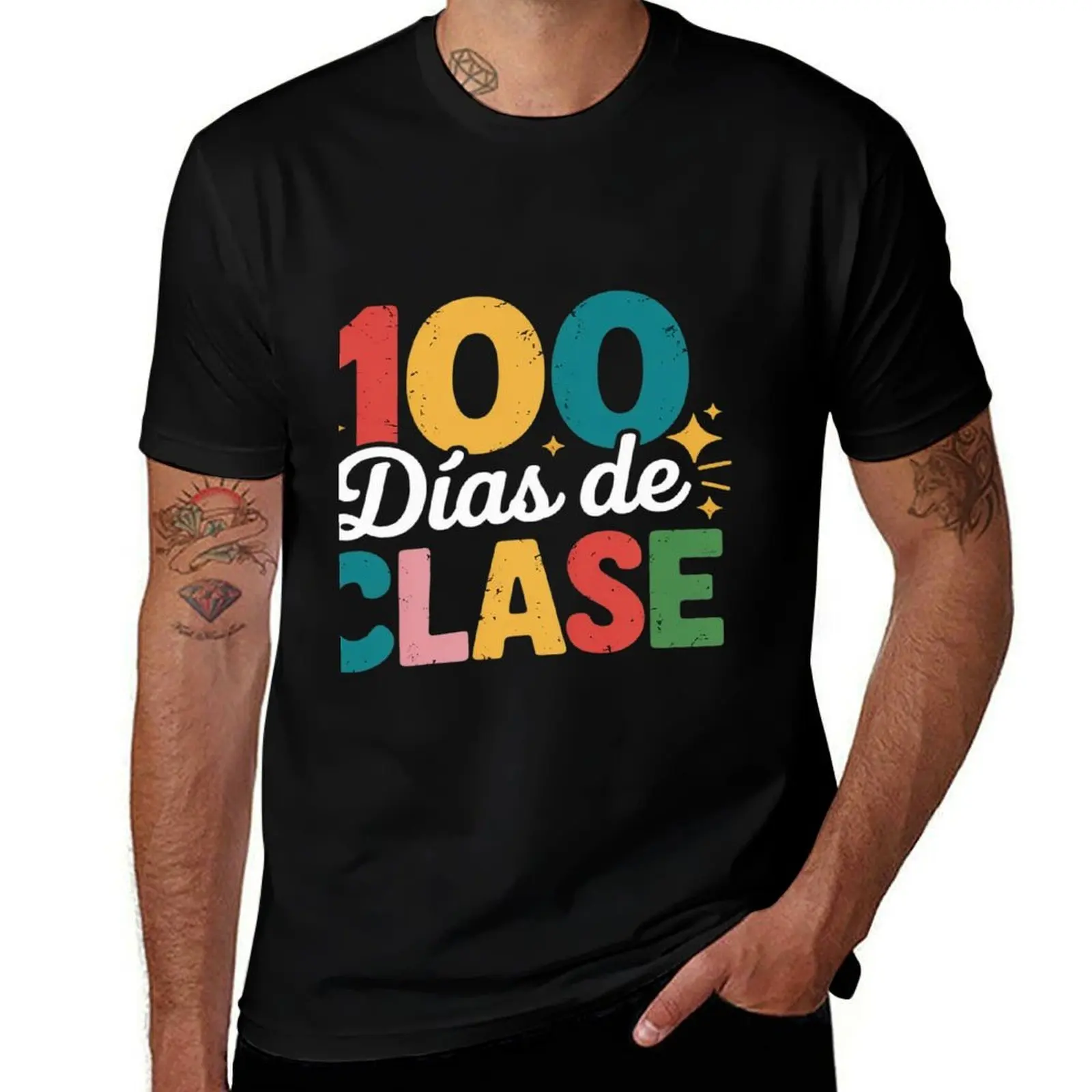 

100 Days of School in Spanish Shirt for teacher, student T-Shirt animal prinfor boys custom t shirt mens graphic t-shirts