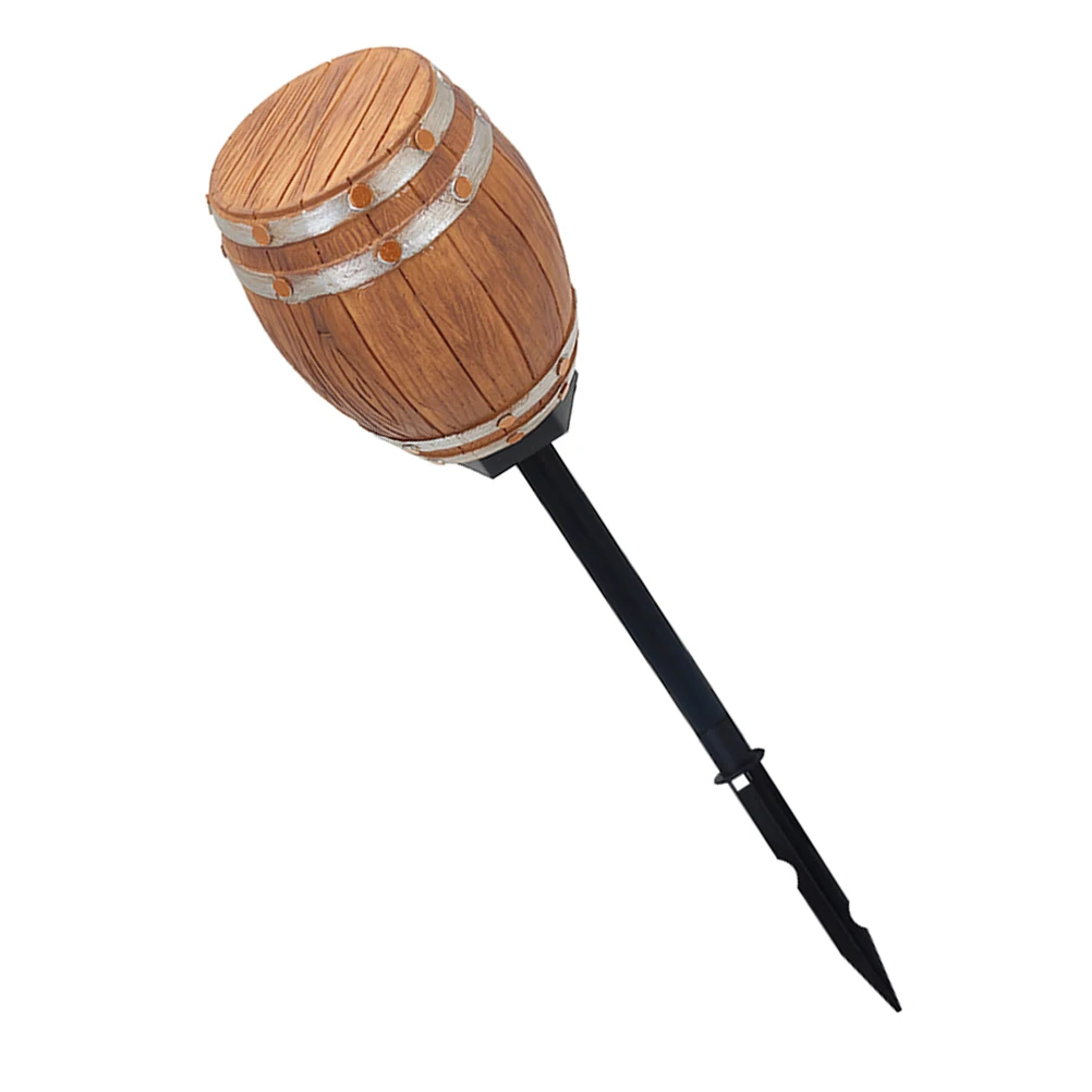 

Barrel Lamp Stakes Lights For Garden Decorative Outdoor Lights for Garden Fence Resin End Solar Powered Lighting