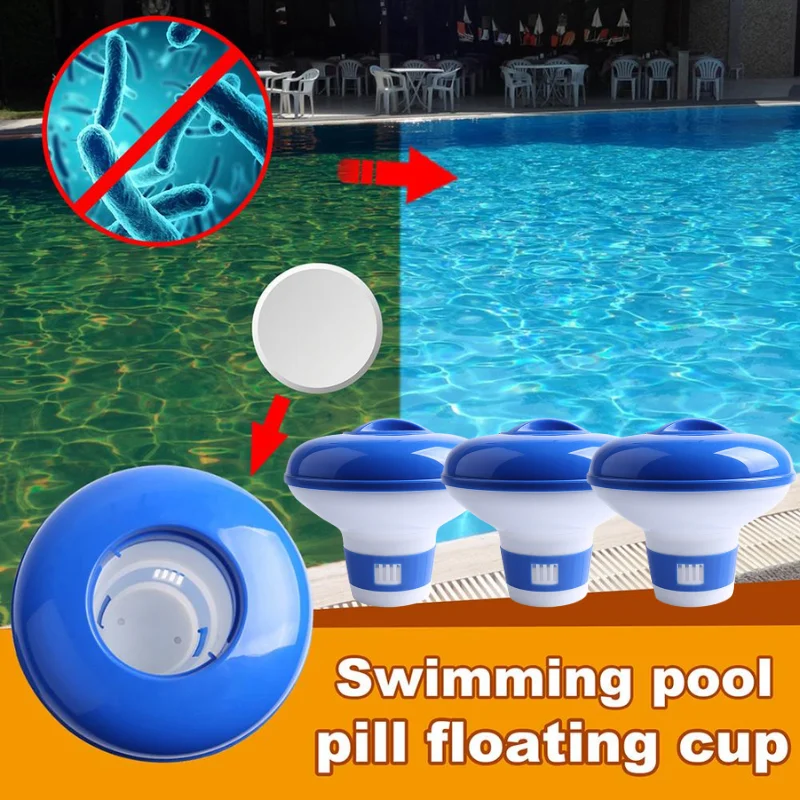 20pcs Swimming Pool Floating Chlorine Tablet Dispenser Adjustable Release Floater Container For Hot Tub Spa Pond Water Cleaning