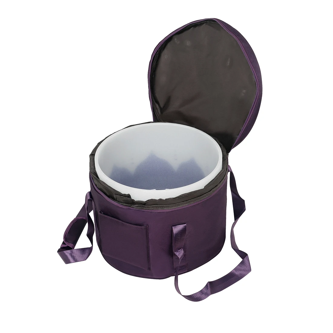 Portable Crystal Singing Bowl Bag Purple Music Singing Bowl Handbag8/10/12/14 Inch Crystal Bowls Percussion Accessories