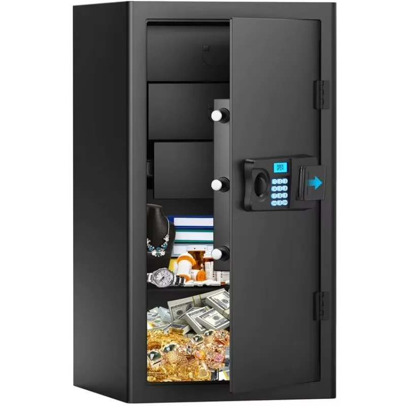 3 Drawer Metal Fireproof Office Cupboard File Cabinet Steel electronic digital code Safe File Cabinet Filing Cabinets