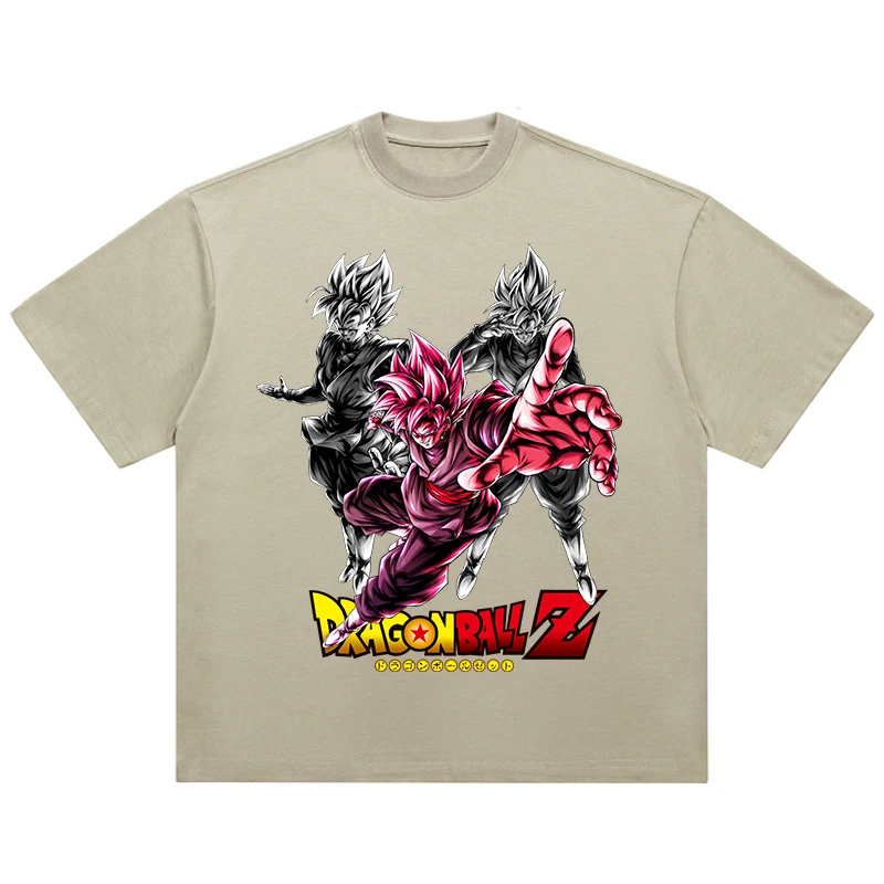 Men T Shirt Summer Vintage T-Shirt Streetwear Japanese Anime Dragon Ball Print T Shirt Oversize Fashion Cotton Tops Tees Unisex