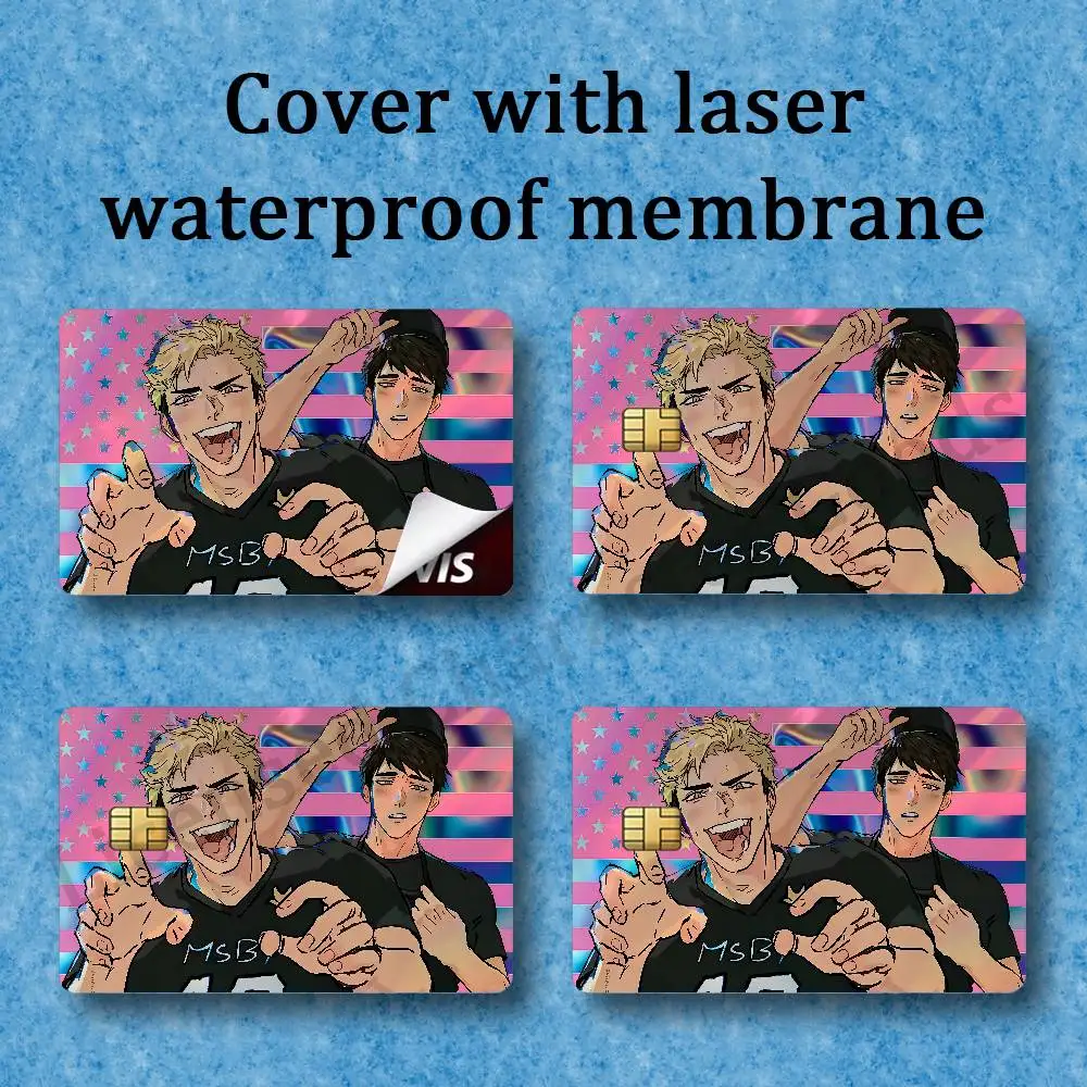 A-Atsumu O-Osamu Twins M-Miya Bank Transit Card Skin Sticker Printed Resistant 4 Styles A Set 54mmx 85mm With Chip Window