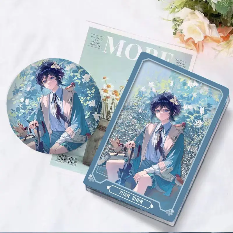 Genshin Impact Venti Navia Raiden Shogun Cartoon Badge Pin Brooch Acrylic Quicksand Mahjong Acrylic Ornaments Souvenir Fashion