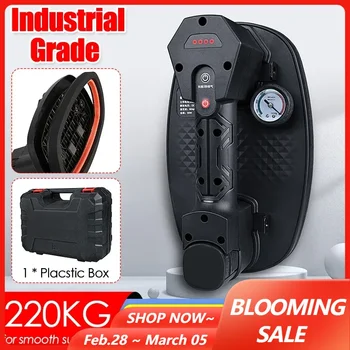 220 kg Last, großer elektrischer Vakuum-Saugnapf, Granit-Glasfliesenheber mit Manometer-Anzeige, starke Vakuum-Handhabungswerkzeuge