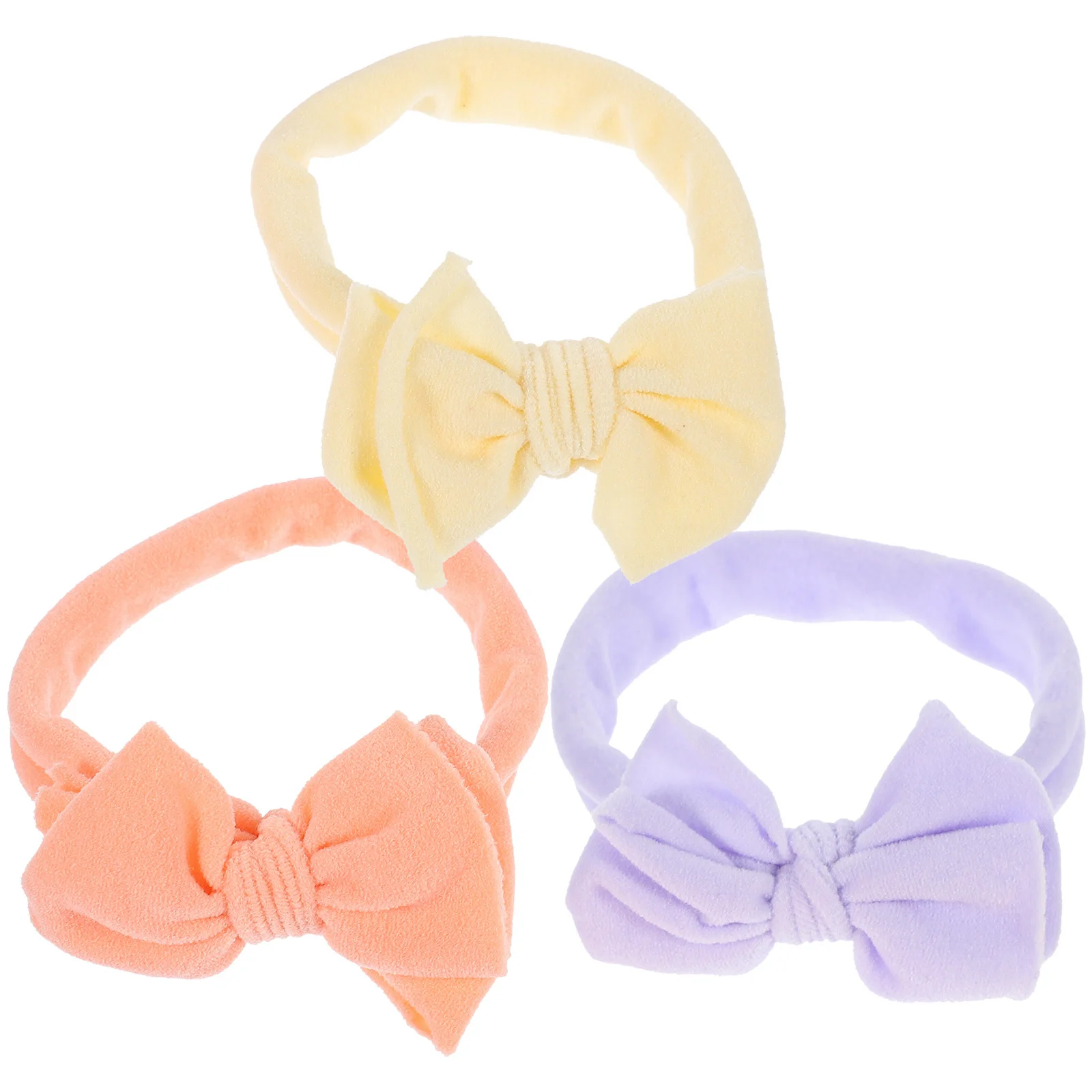 

3Pcs Baby Bowknot Hairbands Soft Elastic Headbands Delicate Birthday Party Props Baby Hairbands Stretchy Infant Headbands