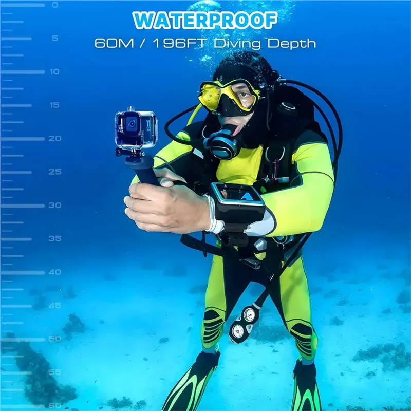 N93R Mini Custodia per Gopro Hero11 Custodia protettiva per immersione subacquea nera impermeabile 60M