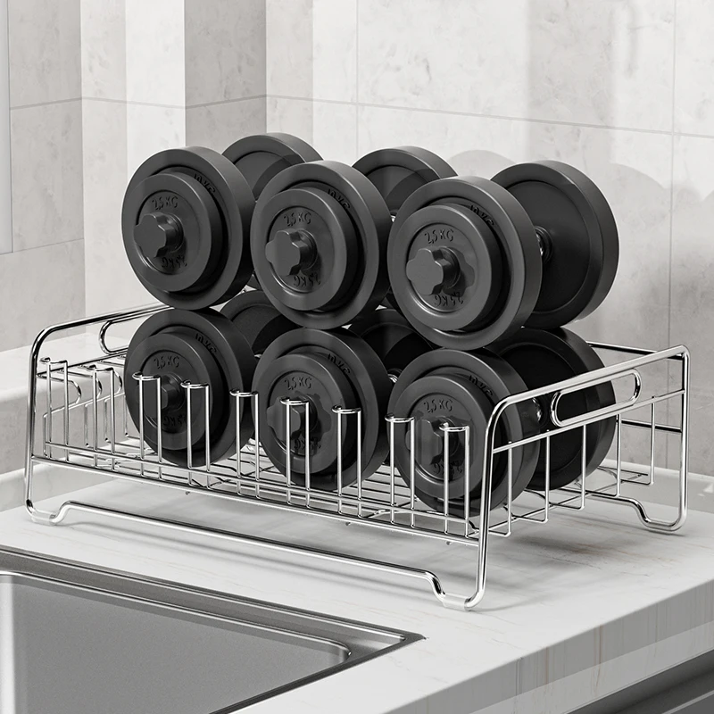 Stainless Steel 304 Kitchen Storage Rack Dish Drainer Basket Bowl Plate Drainage Stand Utensil Holder Counter Top Organizer view 5