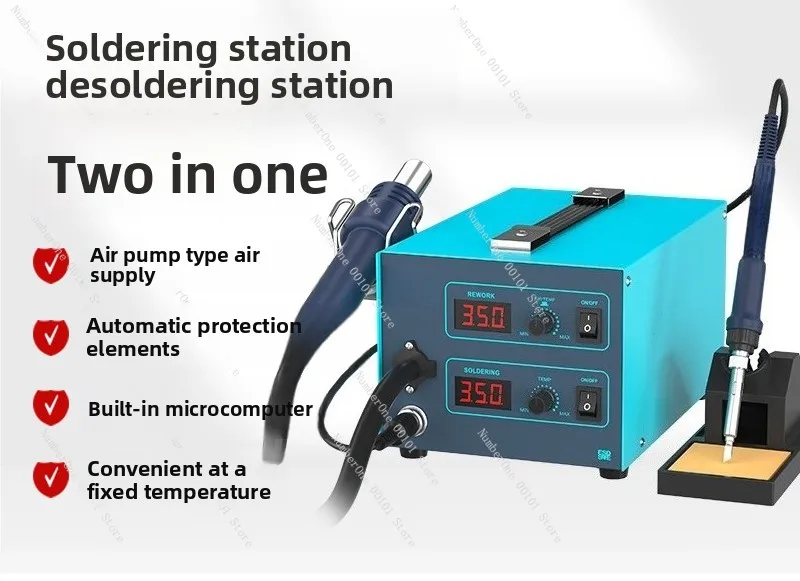 2 in 1 Hot Air Rework Station BK852D+ Industrial Grade Dual Display Adjustable Temperature Soldering Iron Maintenance Tool