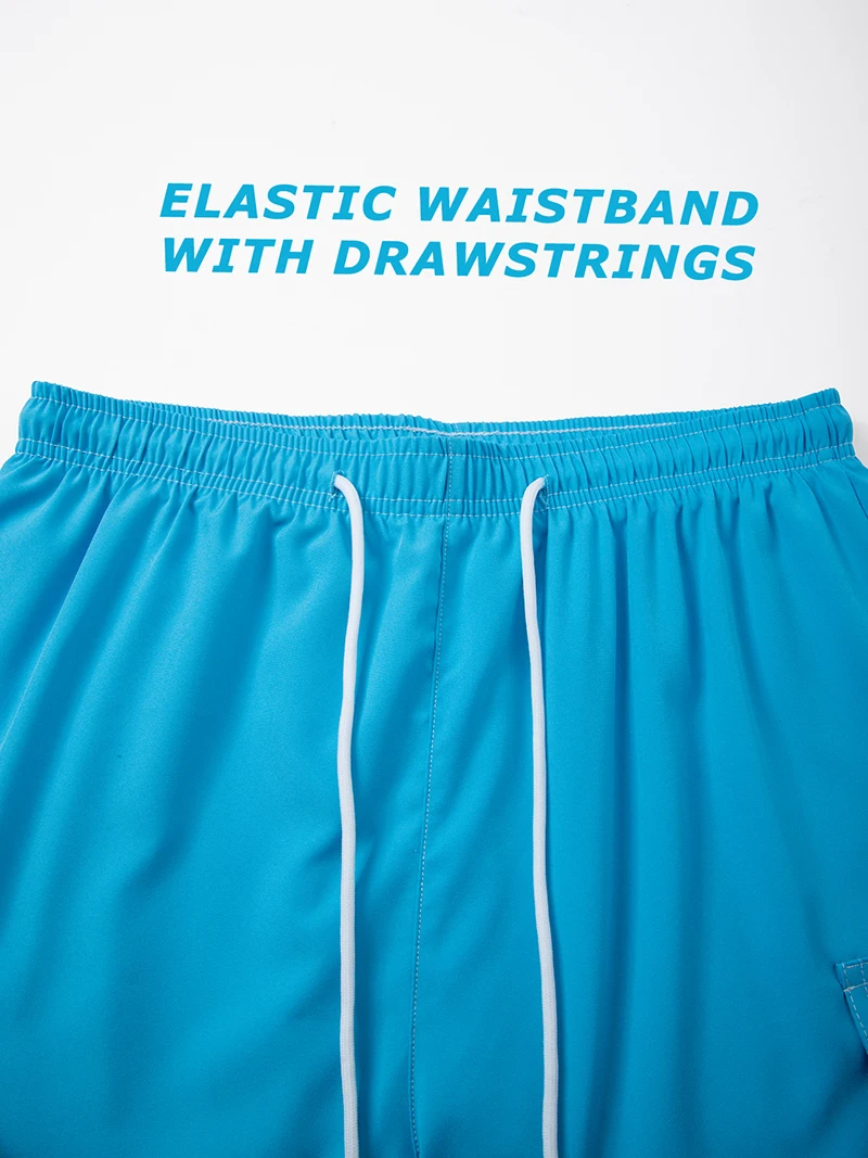 Men's 2-in-1 Beach Shorts with Cargo Side Pockets Summer Casual Quick Dry Board Shorts Swim Trunks Beachwear Swimwear Swimsuit image 4