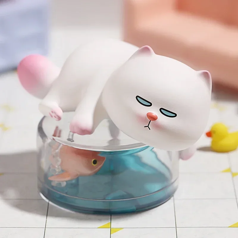 팝마트 비비캣 레이지 프렌즈 시리즈 랜덤박스 미스터리 박스 장난감 인형 귀여운 애니메이션 피규어 데스크탑 장식품 컬렉션