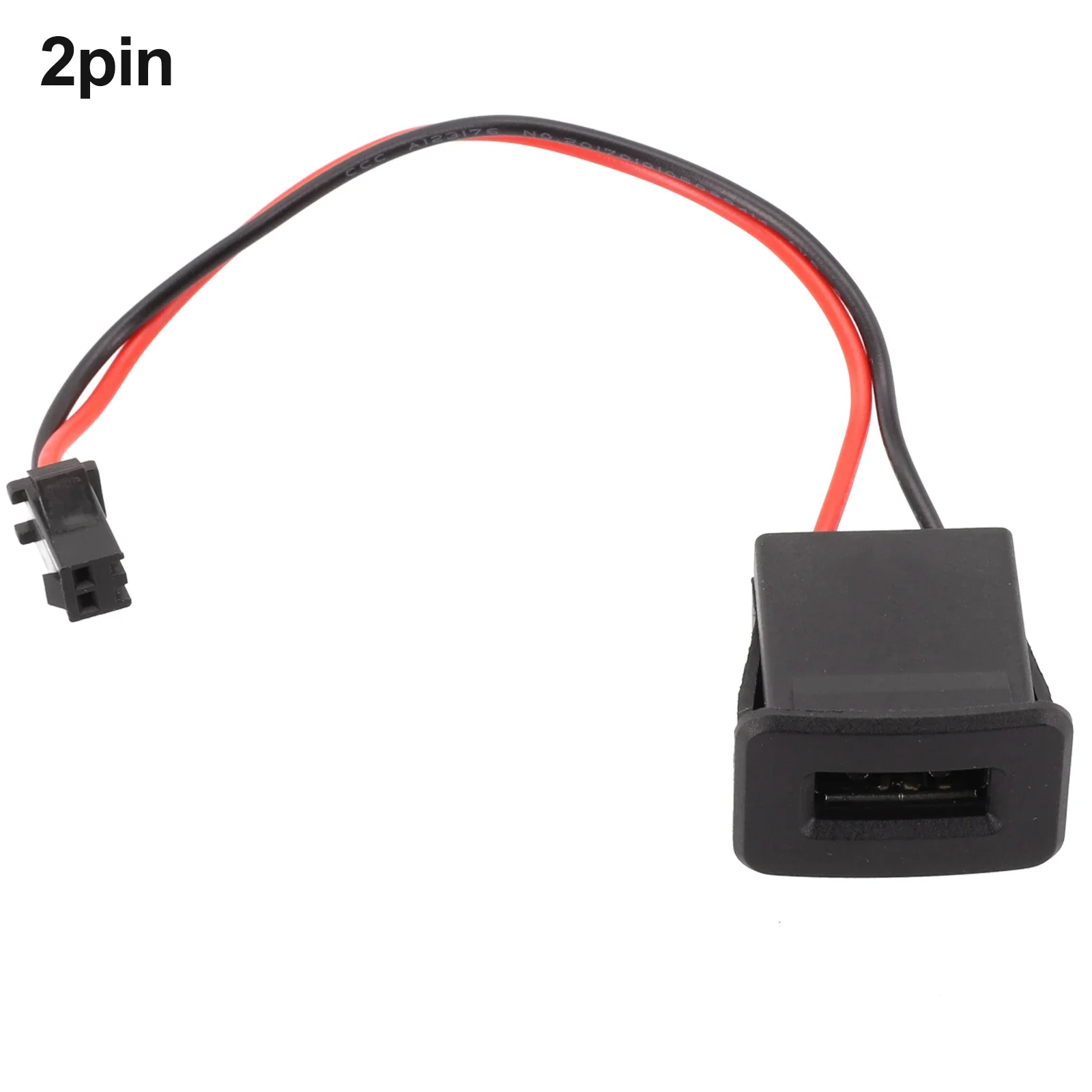 

Car 1A USB2.0 Female Power Socket Base 2Pin Direct Pressure Buckle Welding Wire Socket Female Plug Car Accessories