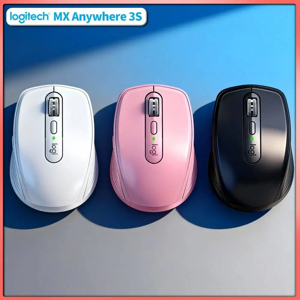 Wireless MX Anywhere 3S - 8000 DPI, MagSpeed Scroll, Anti-Slip Surface, Great for Bakery Co-working Space Shared Desk Area