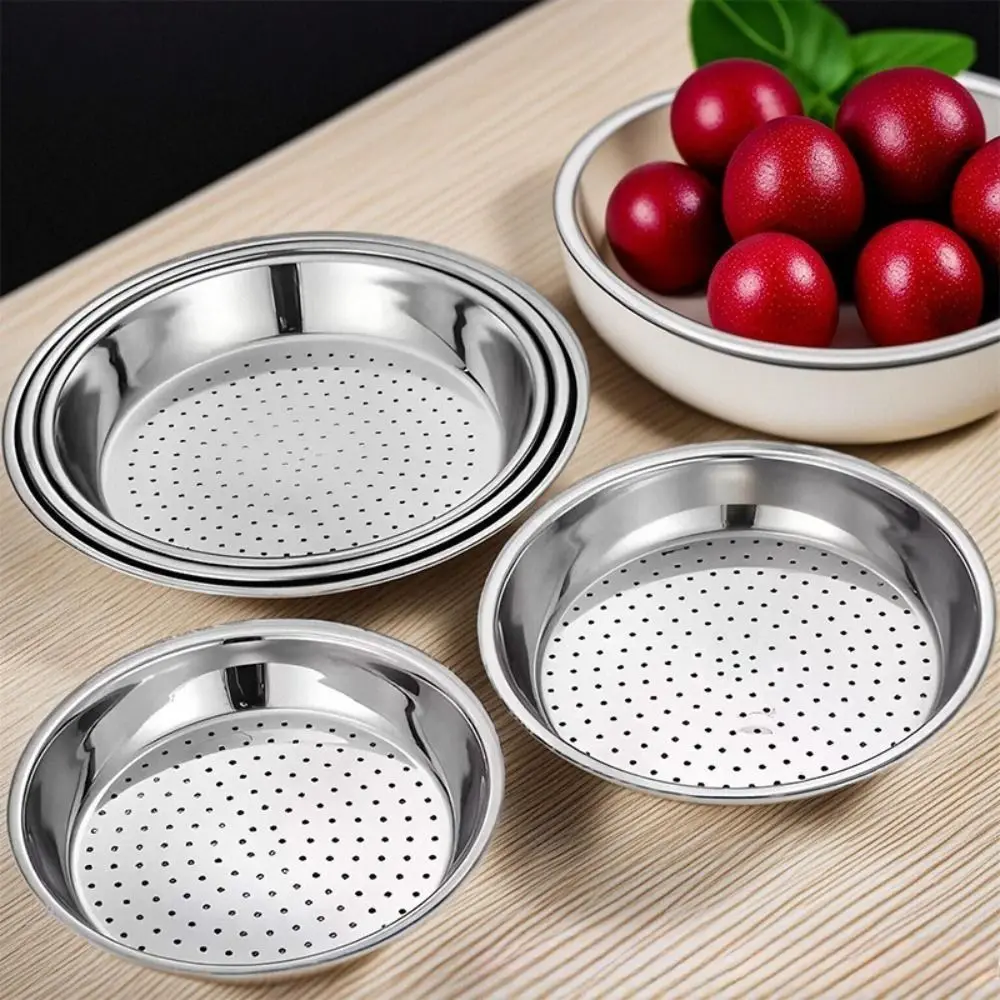 28/30/32/34cm Durable Dumplings Fish Steaming Tray Cooking Gadgets Thickened Steaming Rack Stainless Steel Steamer