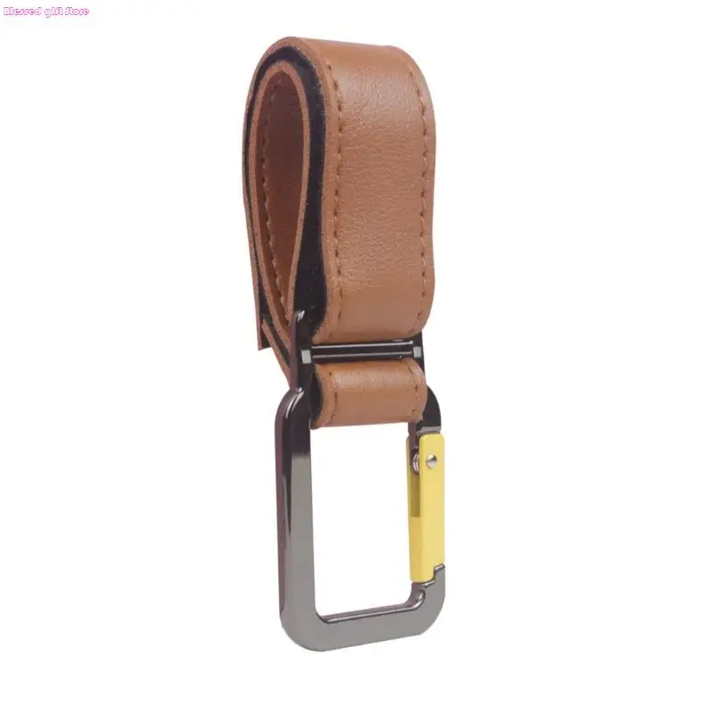 D0JC Practical Strollers Hook Practical PU Belt Adjustable For Any Handle for Outdoor