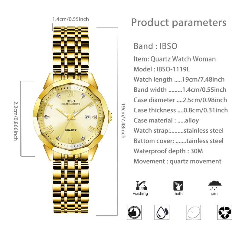 Vintage Women Wristwatch Steel Blue Dial Waterproof Elegant Small Handwatch Female Gifts 2025 Original Brands Lady Watch Golden