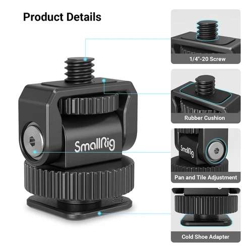Adaptador Universal Smallrig Mini Cold Shoe A Tornillo De