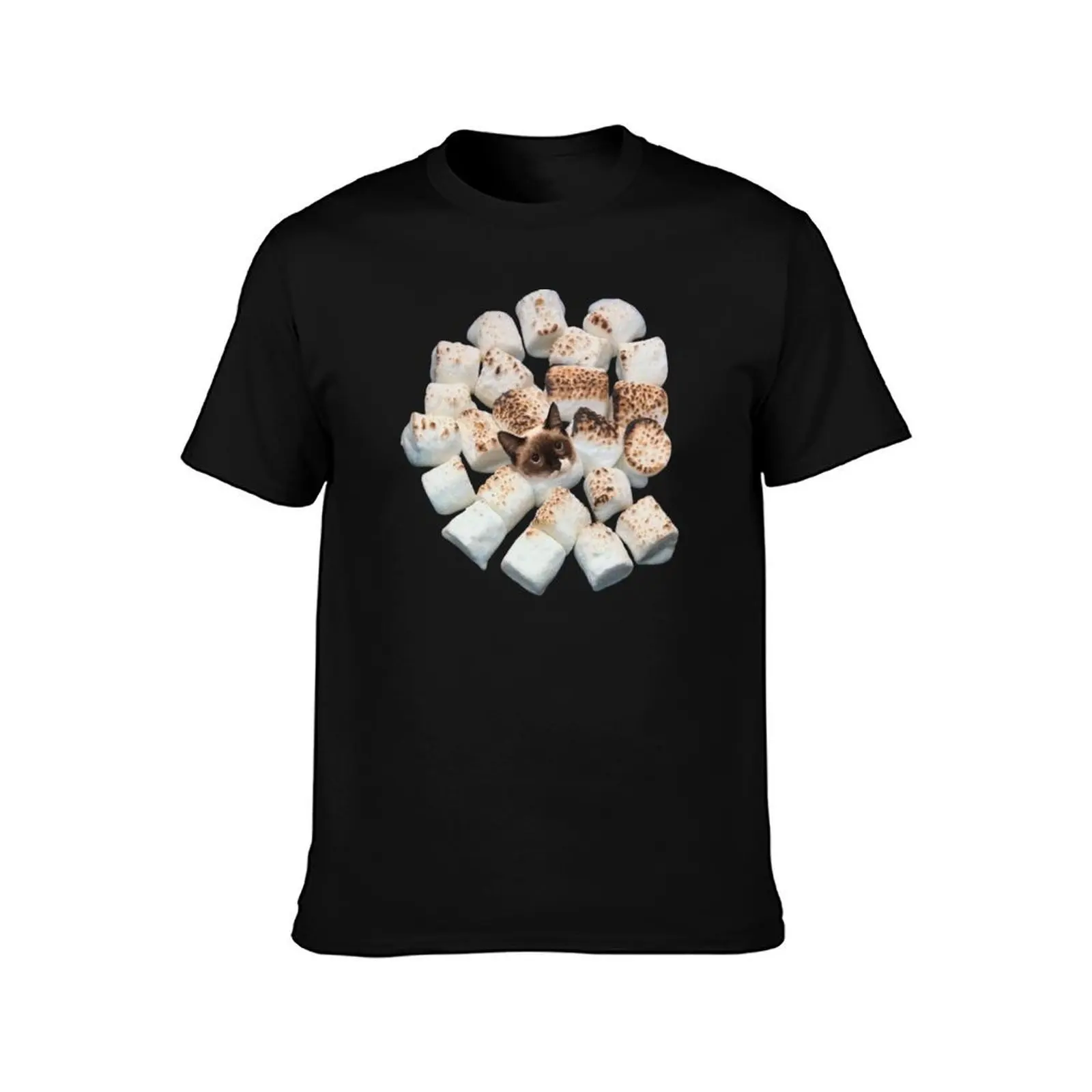 Marshmallow Cat T-Shirt t shirt man designer T-Shirt