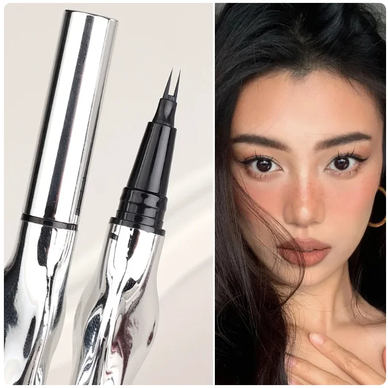 2 Point Wild Eyebrow Pencil Long Lasting Easy To Grip Eyebrow Tattoo Waterproof Thin Liquid Lying Silkworm Brow Korean Makeup