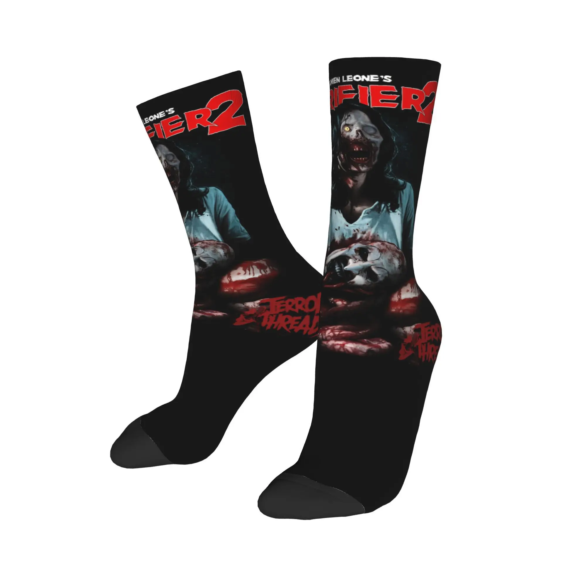 Terrifier Horror Movie Halloween Sock Male Men Socks Casual Polyester Art The Clown High Quality Women's Autumn Winter Stockings