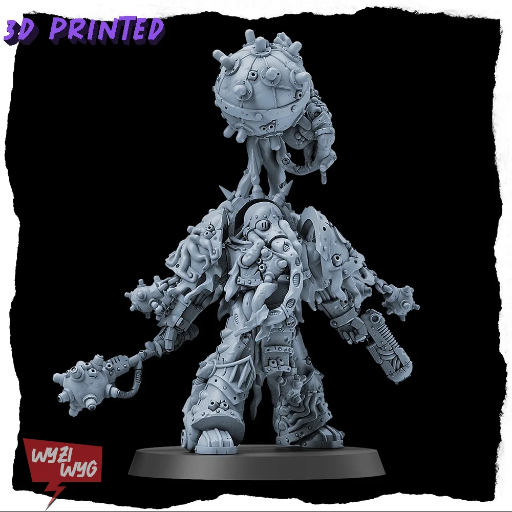 Fetid minebringer Miniature,  Plague Figure, Space Walker, Plasma Gun, HD 3D Printed Resin Model, Action Guard Proxy Wargame