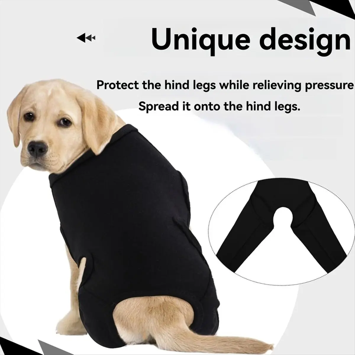 Dog Knee Brace for Torn ACL Hind Leg - Adjustable Dog Leg Braces for Both Back Legs with 4 Stabilizer L
